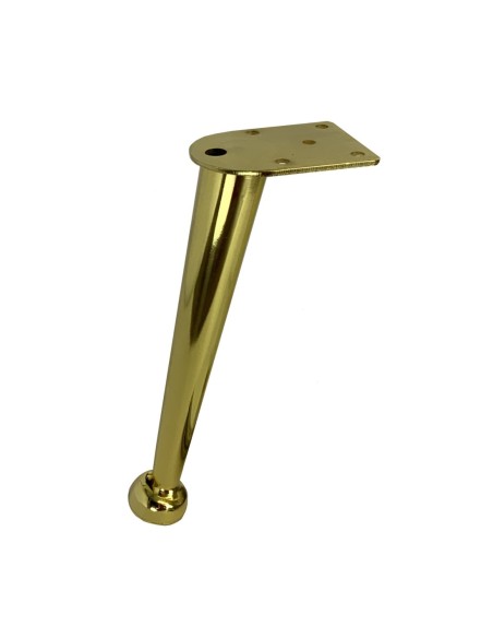 LILLI | SET da 4 Piedi e 16 viti | Oro | H. 20 | Piedini per divani e poltrone |