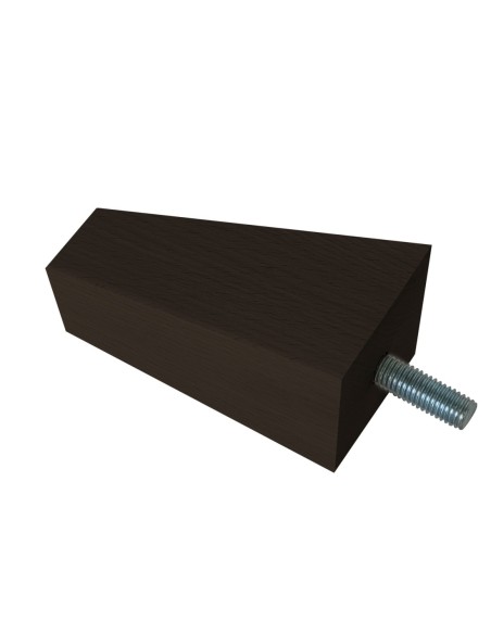 ENIGMA | SET of 4 Wooden Legs | Wenghè Color| Height 9,5 cm  | Sofas and Furniture Wooden Legs