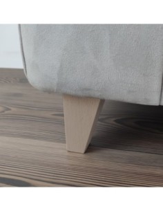 ENIGMA | SET 4 Piedi in Legno | Colore Naturale | Altezza 9,5 cm | Gambe in Legno per divani e mobili 2