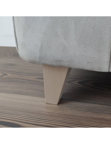 ENIGMA | SET 4 Piedi in Legno | Colore Naturale | Altezza 9,5 cm | Gambe in Legno per divani e mobili