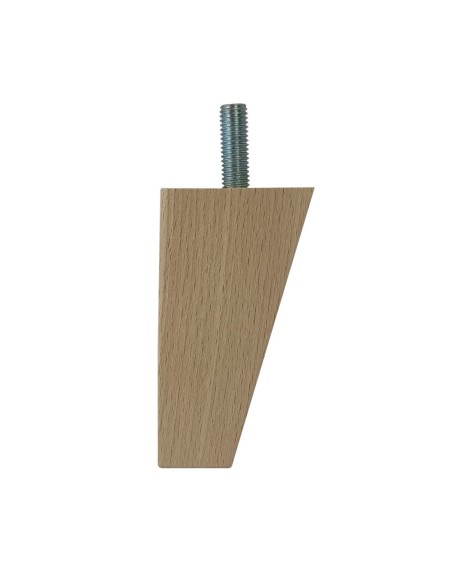 ENIGMA | SET 4 Piedi in Legno | Colore Naturale | Altezza 9,5 cm | Gambe in Legno per divani e mobili