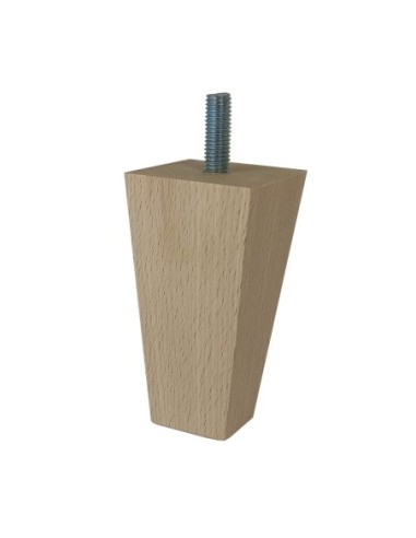 ENIGMA | SET 4 Piedi in Legno | Colore Naturale | Altezza 9,5 cm | Gambe in Legno per divani e mobili