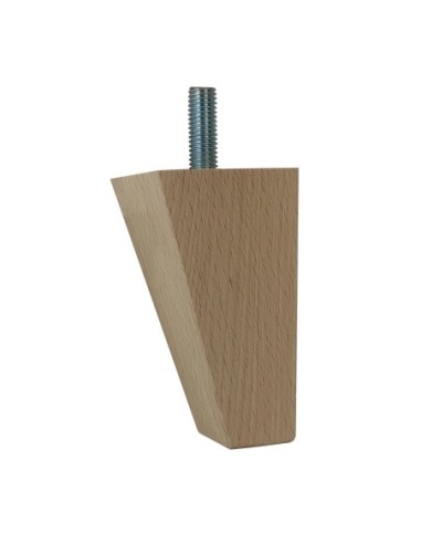 ENIGMA | SET 4 Piedi in Legno | Colore Naturale | Altezza 9,5 cm | Gambe in Legno per divani e mobili
