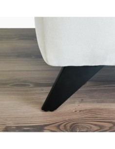 LALIK | SET da 4 Piedi e 16 viti | Nero Opaco | H.12 cm | Piedini per divani-poltrone | 2
