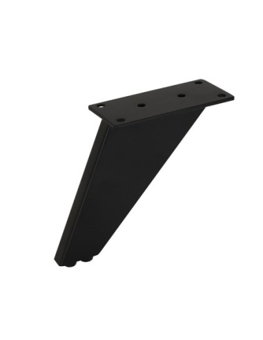 LALIK | SET da 4 Piedi e 16 viti | Nero Opaco | H.12 cm | Piedini per divani-poltrone |