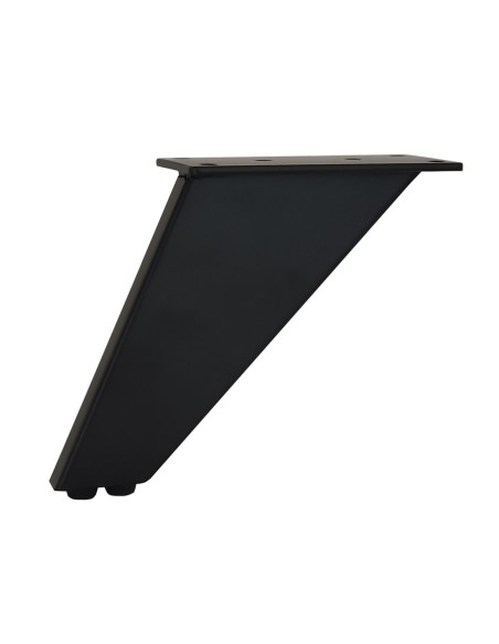 LALIK | SET da 4 Piedi e 16 viti | Nero Opaco | H.12 cm | Piedini per divani-poltrone |