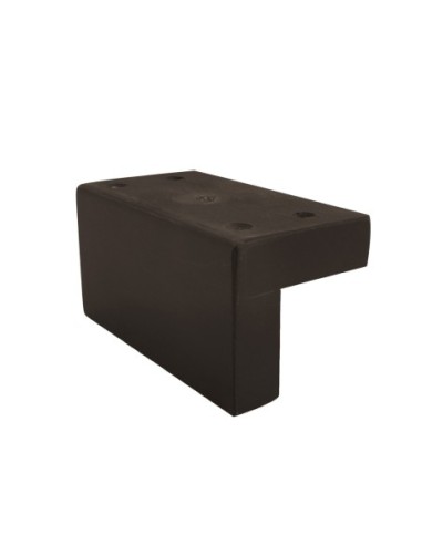NAXOS | SET 4 Piedi in Legno | Colore Wenghè | H.8-L.8x14-S.P.2,5 | Gambe in Legno per divani e mobili