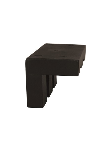 NAXOS | SET 4 Piedi in Legno | Colore Wenghè | H.8-L.8x14-S.P.2,5 | Gambe in Legno per divani e mobili