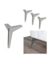 STARDUST | SET da 4 Piedi e 16 viti | Cromo Lucido | H.18 cm | Piedini per divani e poltrone |