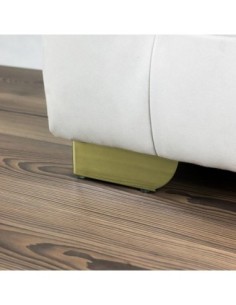 GROSSETO | Set of 4 Legs and 16 Screws | Gold Finish | H.5,5 / L.12x12 cm | Legs for Sofas and Armchairs 2
