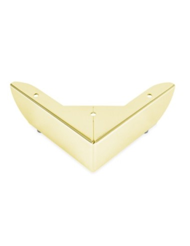 GROSSETO | SET 4 Piedi e 16 viti | Oro Lucido | H.5,5cm / 12X12 cm | Piedini per divani-poltrone |
