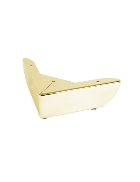 GROSSETO | SET 4 Piedi e 16 viti | Oro Lucido | H.5,5cm / 12X12 cm | Piedini per divani-poltrone |