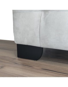 GROSSETO | SET 4 Piedi e 16 viti | Nero Opaco | H.8,5cm / 15X15 cm | Piedini per divani-poltrone | 2
