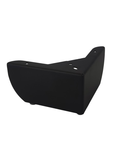GROSSETO | SET 4 Piedi e 16 viti | Nero Opaco | H.8,5cm / 15X15 cm | Piedini per divani-poltrone |