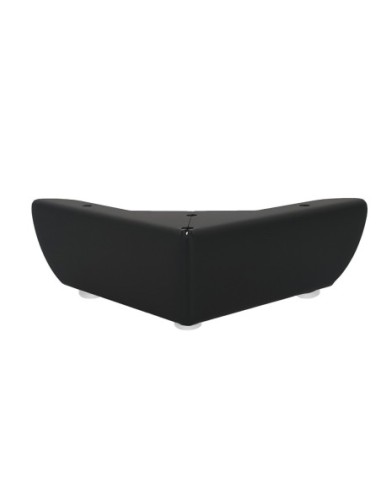 GROSSETO | SET 4 Piedi e 16 viti | Nero Opaco | H.5,5cm / 15X15 cm | Piedini per divani-poltrone |