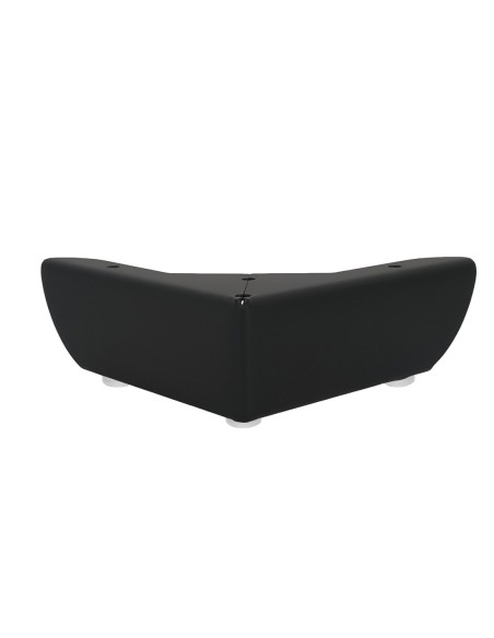 GROSSETO | SET 4 Piedi e 16 viti | Nero Opaco | H.5,5cm / 15X15 cm | Piedini per divani-poltrone |