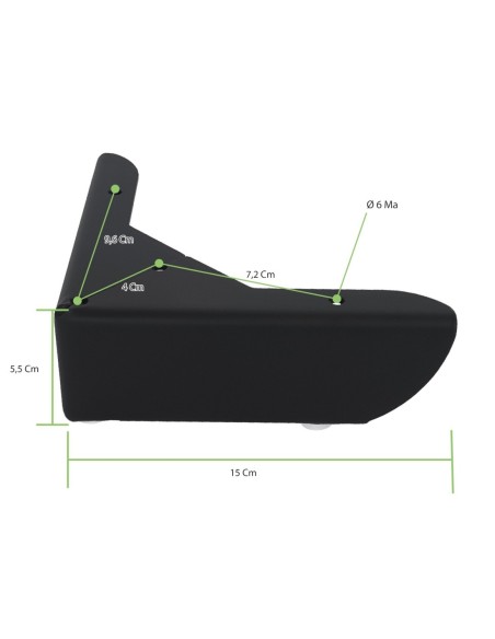 GROSSETO | Set of 4 Legs and 16 Screws | Matt Black Finish | H.5,5 / L.15x15 cm | Legs for Sofas and Armchairs