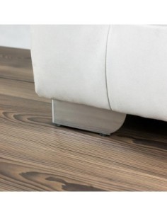 GROSSETO | SET 4 Piedi e 16 viti | Cromo Lucido | H.5,5cm / 12X12 cm | Piedini per divani-poltrone | 2