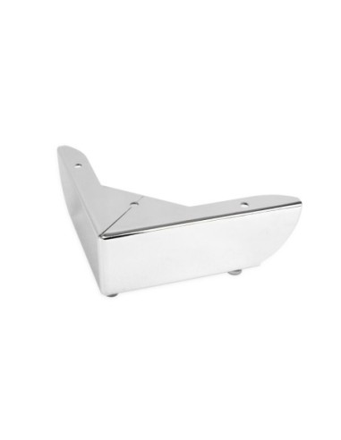 GROSSETO | Set of 4 Legs and 16 Screws | Chrome Finish | H.5,5 / L.12x12 cm | Legs for Sofas and Armchairs