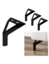 NEW SIENA | SET da 4 Piedi e 16 viti | Nero Opaco | H.12,5 cm | Piedini per divani e poltrone |