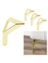 NEW SIENA | SET da 4 Piedi e 16 viti | Oro Lucido | H.12,5 cm | Piedini per divani e poltrone |