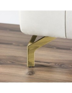 NEW SIENA | SET da 4 Piedi e 16 viti | Oro Lucido | H.12,5 cm | Piedini per divani e poltrone | 2