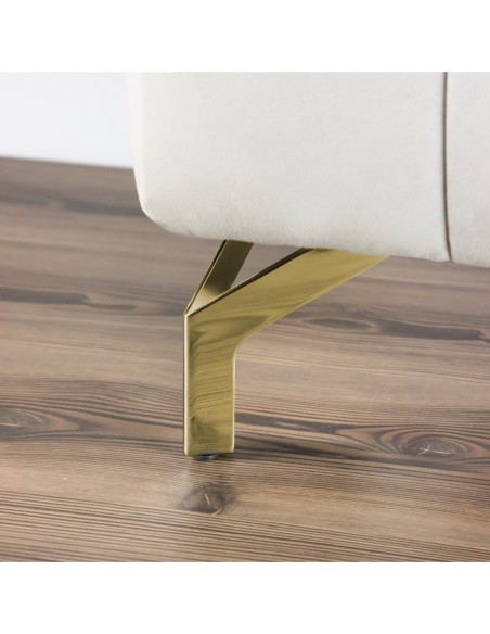 NEW SIENA | SET da 4 Piedi e 16 viti | Oro Lucido | H.12,5 cm | Piedini per divani e poltrone |