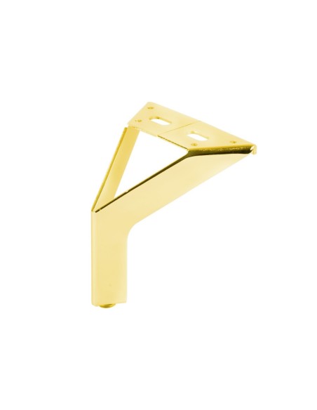 NEW SIENA | Set of 4 Legs and 16 Screws | Gold Finish | H.12,5 cm | Legs for Sofas and Armchairs