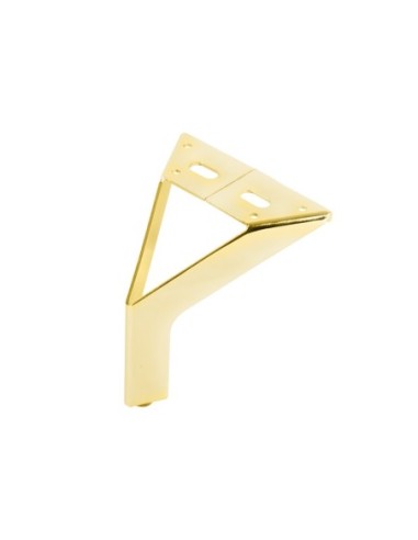 NEW SIENA | Set of 4 Legs and 16 Screws | Gold Finish | H.12,5 cm | Legs for Sofas and Armchairs