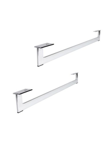 RAINBOW D | SET da 2 Slitte | Cromo Lucido | H.13 - L.88 | Slitta per divani |