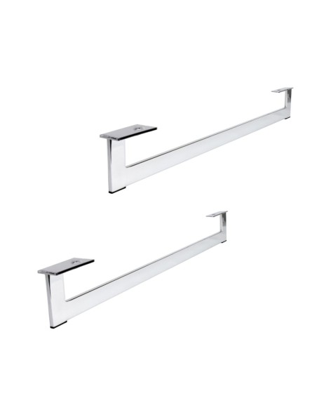 RAINBOW D | SET 2 Sled Legs | Chrome Finish | H.13 L.98 cm | Sofas Sled