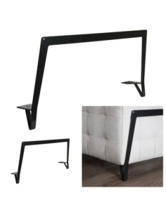 BRACCIOLO LINE | SET da 2 Slitte in metallo | Nero Opaco | H.9,5+35,5 - L.88,7 | Slitta per divani |