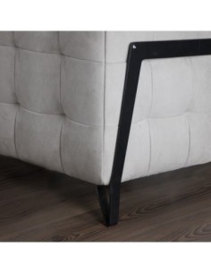 BRACCIOLO LINE | SET da 2 Slitte in metallo | Nero Opaco | H.9,5+35,5 - L.88,7 | Slitta per divani | 2