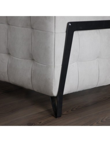 BRACCIOLO LINE | SET da 2 Slitte in metallo | Nero Opaco | H.9,5+35,5 - L.88,7 | Slitta per divani |