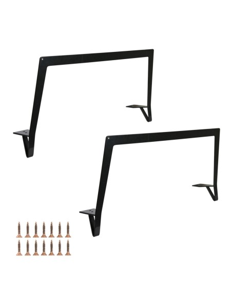 BRACCIOLO LINE | SET da 2 Slitte in metallo | Nero Opaco | H.9,5+35,5 - L.88,7 | Slitta per divani |