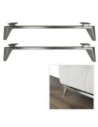 INES | Set of 2 Sled Legs | Satin Finish | H.14 - L.86 cm | Sofas Sleds