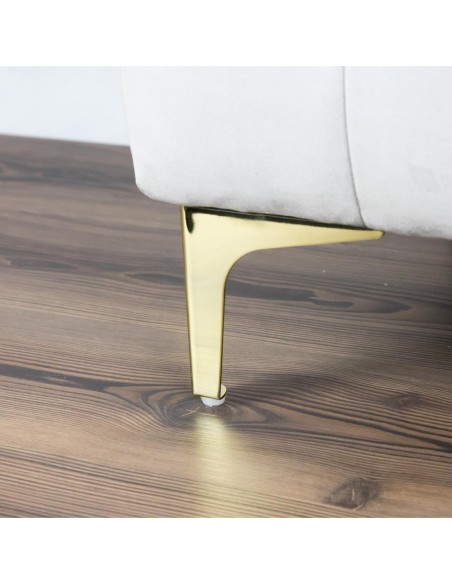 SIENA 15 | SET da 4 Piedi e 16 viti | Oro Lucido | H.15 cm | Piedini per divani-poltrone |
