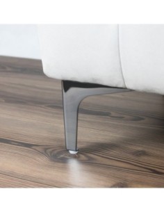 SIENA 15 | SET da 4 Piedi e 16 viti | Nickel Nero | H.15 cm | Piedini per divani-poltrone | 2