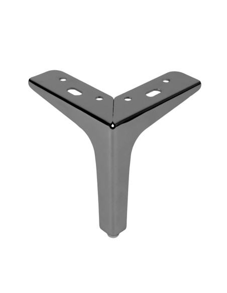 SIENA 15 | SET da 4 Piedi e 16 viti | Nickel Nero | H.15 cm | Piedini per divani-poltrone |