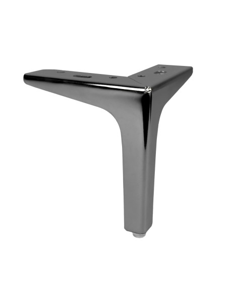 SIENA 15 | SET da 4 Piedi e 16 viti | Nickel Nero | H.15 cm | Piedini per divani-poltrone |