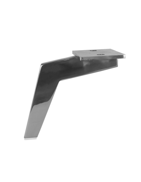 LIN | Set of 4 Legs and 16 Screws | Chrome Finish | H.13,5 cm | Legs for Sofas and Armchairs