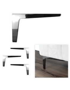 KNIGHT | SET da 4 Piedi e 16 viti | Nickel Nero | H.16 cm | Piedini per divani-poltrone |