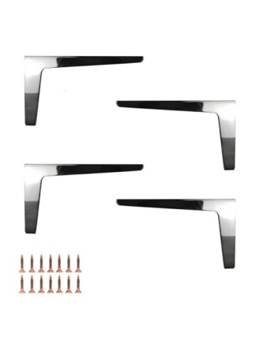 KNIGHT | SET da 4 Piedi e 16 viti | Nickel Nero | H.16 cm | Piedini per divani-poltrone |