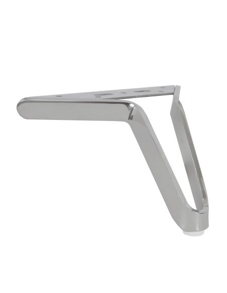 JANGAL | Set of 4 Legs and 16 Screws | Chrome Finish | H.12 cm | Legs for Sofas and Armchairs