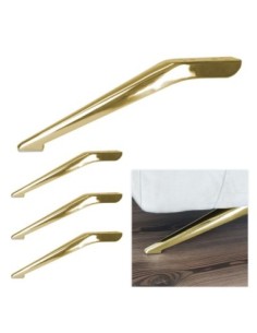DEDALO | SET da 4 Piedi e 16 viti | Oro | H. 12 | Piedini per divani e poltrone |