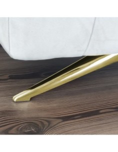 DEDALO | Set of 4 Legs and 16 Screws | Gold Finish | H.12 cm | Legs for Sofas and Armchairs 2