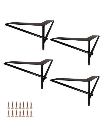 AKELA | SET 4 Piedi e 16 viti | Titanio Bronze | H.15 cm | Piedini per divani |