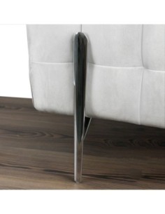 ARTU | Set of 4 Legs and 16 Screws | Chrome Finish | H. 19,5 + 21,5 cm | Legs for Sofas and Armchairs 2