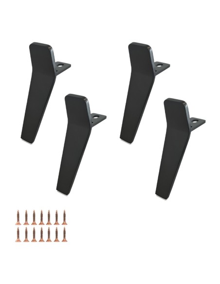NARCISO | Set of 4 Legs and 16 Screws | M9 Finish | H.14 cm | Legs for Sofas and Armchairs