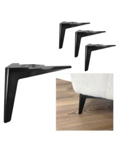 FALCON | SET da 4 Piedi e 16 viti | Titanio Dark | H. 15,5 | Piedini per divani e poltrone |